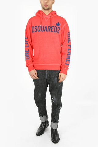 ONE LIFE ONE PLANET Felpa COOL FIT Hoodie con Logo in Lettering