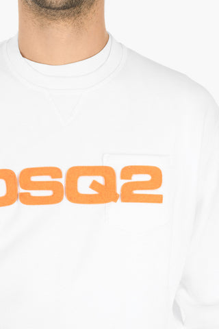 Crew Neck DSQ2 COOL FIT Front Logoed Sweatshirt