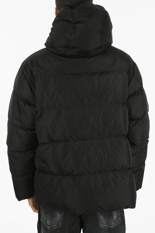 Front Zipped Puffer Down Jacket with Hood