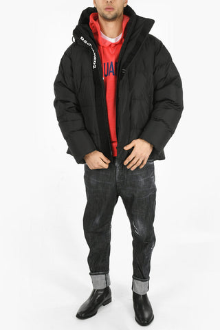 Front Zipped Puffer Down Jacket with Hood