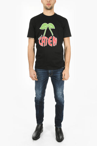 면 티셔츠 COOL FIT CATEN 전면 프린트