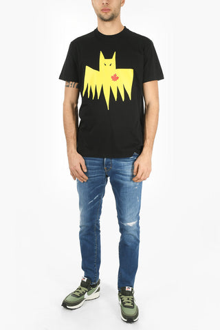 Cotton BAT CATEN Straight Fit T-Shirt