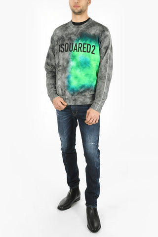 Crew Neck COOL FIT Tie Dye Printed Sweatshirt