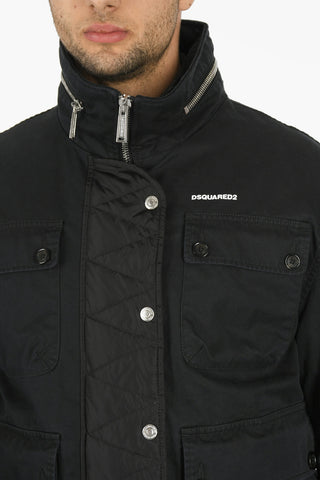 Giubbotto Utility con Gilet in Denim Removibile