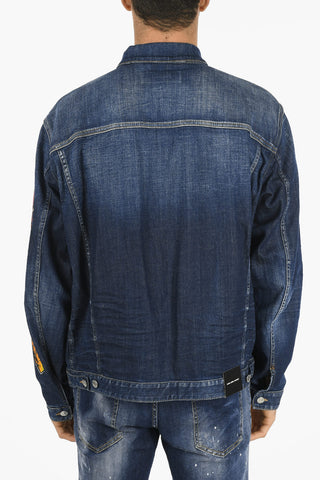 Logoed Sleeve OVER JEAN Denim Jacket