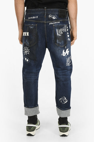 Jeans BIG BROTHER con Graffiti All-Over 17cm