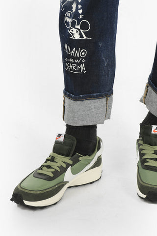 Jeans BIG BROTHER con Graffiti All-Over 17cm