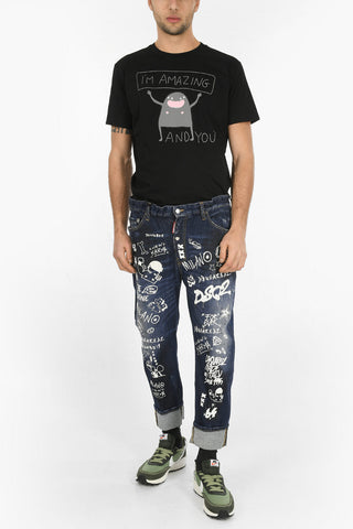 Jeans BIG BROTHER con Graffiti All-Over 17cm
