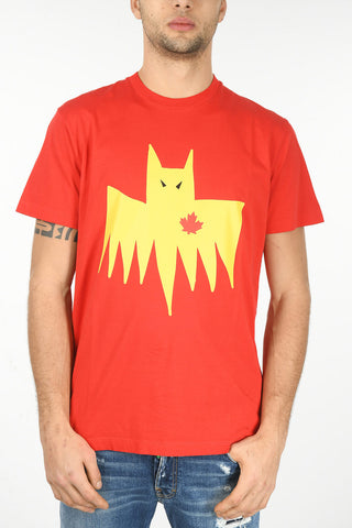 Cotton BAT CATEN Straight Fit T-Shirt