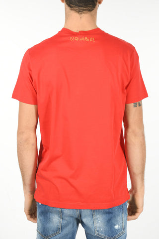 Cotton BAT CATEN Straight Fit T-Shirt