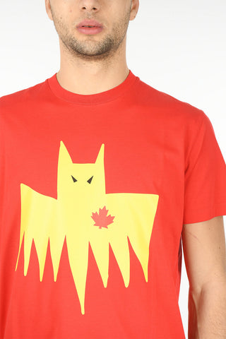 Cotton BAT CATEN Straight Fit T-Shirt