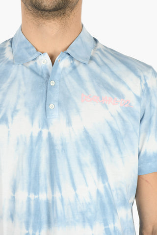 Tie Dye Motif BOX FIT Polo
