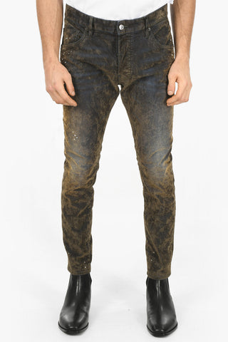 Coated Cotton SKATER Stretch Denims 16cm