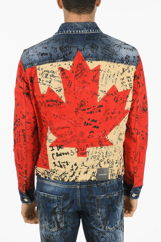 Patchwork Effect DAN JEAN Denim Jacket