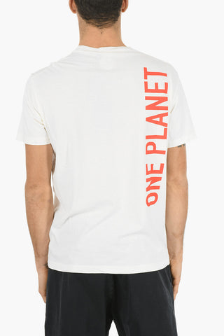 ONE LIFE ONE PLANET SMILEY T-Shirt mit geripptem Rundhalsausschnitt
