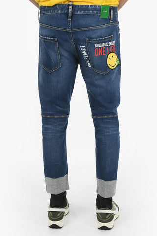 Printed SAILOR FIT Denims with Patch 17cm