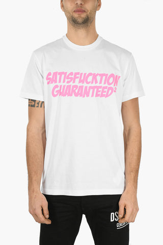 T-Shirt Girocollo SATISFUCKTION in Cotone con Stampa