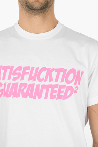 T-Shirt Girocollo SATISFUCKTION in Cotone con Stampa