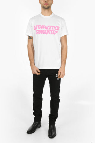 T-Shirt Girocollo SATISFUCKTION in Cotone con Stampa