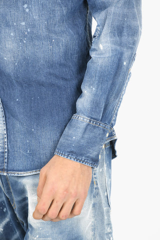 Breast-pocketed CLASSIC WESTERN Dèlavè Denim Shirt