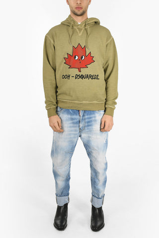 Printed OHH LEAF Crew Neck Sweatshirt