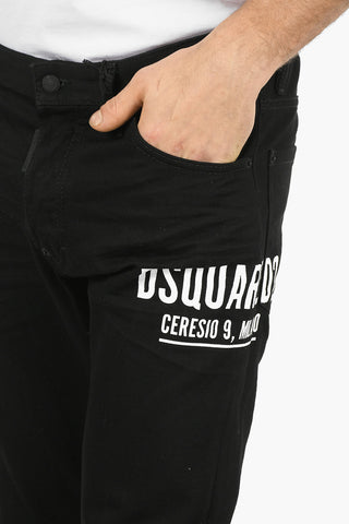 CERESIO 9 Jeans COOL GUY Slim Fit con Lettering 17cm