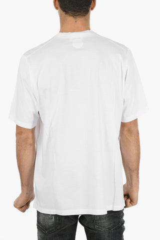 Crew Neck WAVES LOGO Slouch Fit T-Shirt