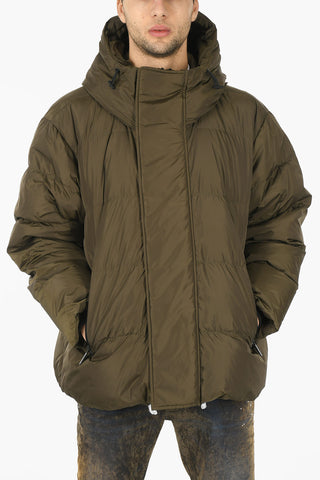 Front Zipped Puffer Down Jacket with Hood