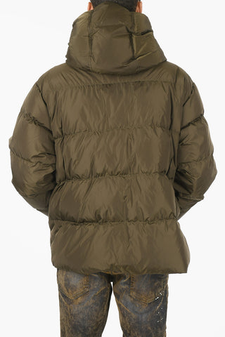 Front Zipped Puffer Down Jacket with Hood
