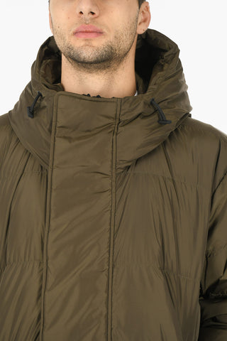 Front Zipped Puffer Down Jacket with Hood