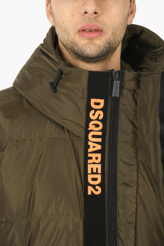Front Zipped Puffer Down Jacket with Hood