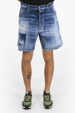 Distressed Denim BOXER FIT Shorts