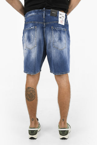 Distressed Denim BOXER FIT Shorts
