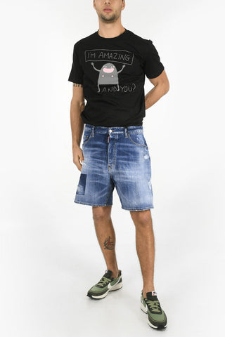 Distressed Denim BOXER FIT Shorts