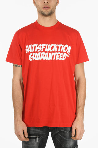 T-Shirt Girocollo SATISFUCKTION in Cotone con Stampa