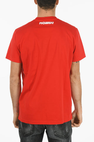 T-Shirt Girocollo SATISFUCKTION in Cotone con Stampa