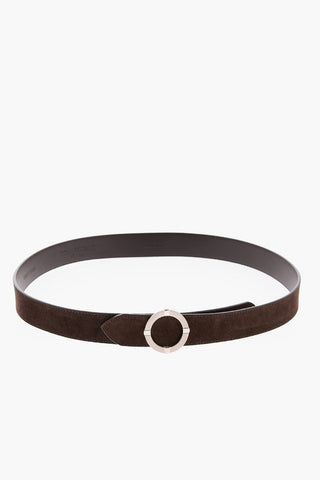 ID Leather and Suede Double-Face Belt