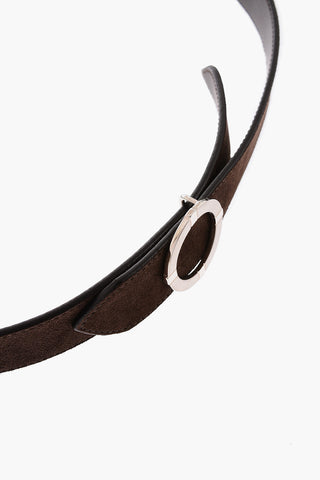 ID Leather and Suede Double-Face Belt