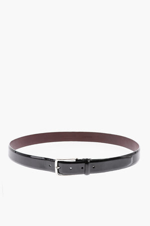 CC COLLECTION Metal Buckle Patent Leather Belt