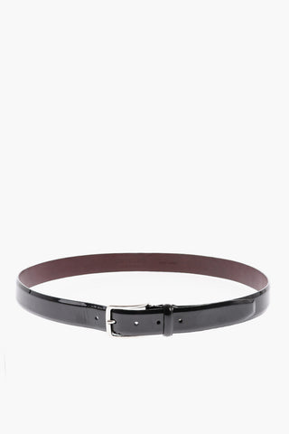 CC COLLECTION Metal Buckle Patent Leather Belt