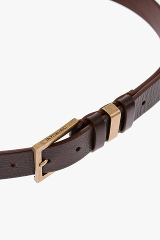 Brass Buckle Leather Belt