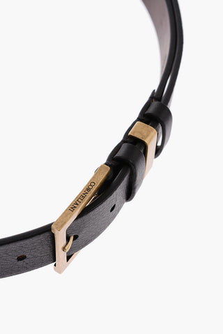 Brass Buckle Leather Belt