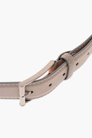ID Metal Buckle Suede Belt