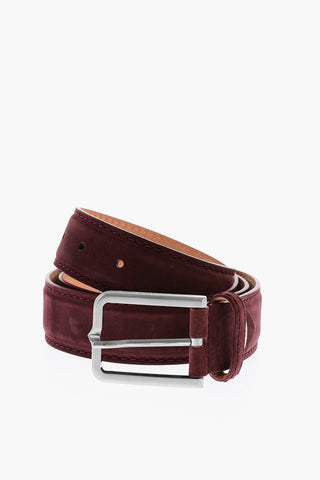 ID Metal Buckle Suede Belt
