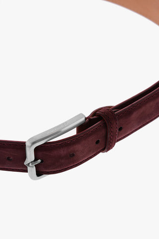ID Metal Buckle Suede Belt