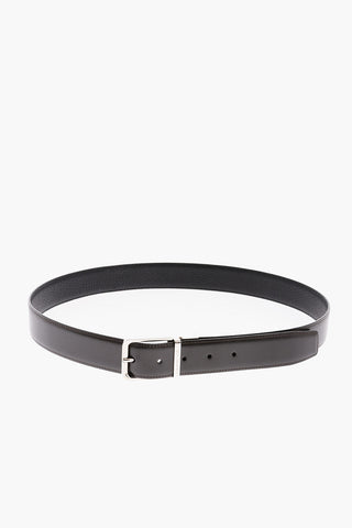 Leather and Textured Leather Double-Face Belt