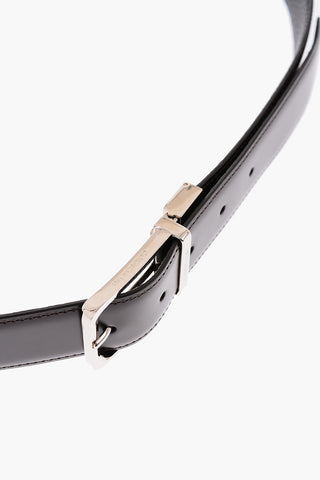 Leather and Textured Leather Double-Face Belt