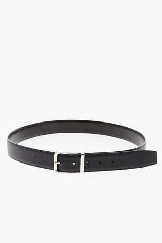 Leather and Textured Leather Double-Face Belt