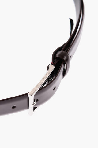 CC COLLECTION Cintura in Pelle con Fibbia in Metallo