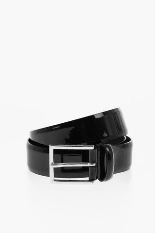 CC COLLECTION Cintura in Vernice con Fibbia in Metallo